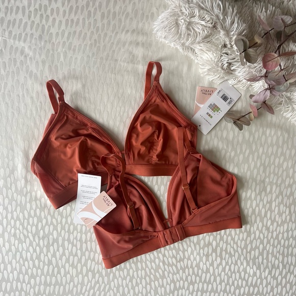 All.You. LIVELY Target Mesh Trim Bralette Terracotta Size 2 D DD DDD - Picture 3 of 9
